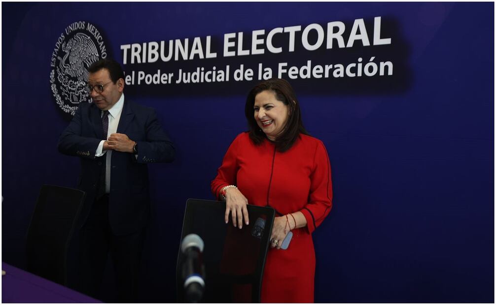 Felipe Fuentes Barrera, Monica Soto Fregoso y Felipe de la Mata, magistrados del Tribunal Electoral del Poder Judicial de la Federación. Foto: Diego Simón/EL UNIVERSAL