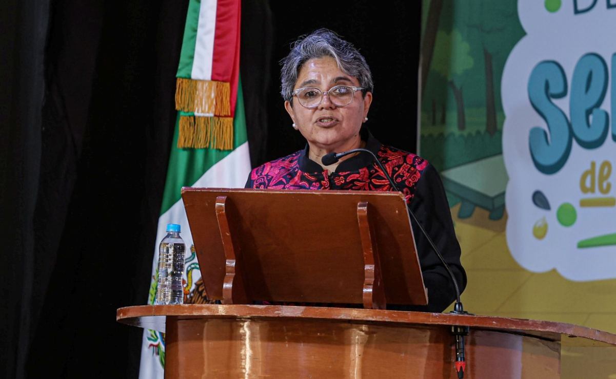 Raquel Buenrostro, secretaria de Anticorrupción, participa en el  Lanzamiento del programa "Semilleros para la Honestidad" de la SEP (14/01/2026). Foto: Gabriel Pano / EL UNIVERSAL