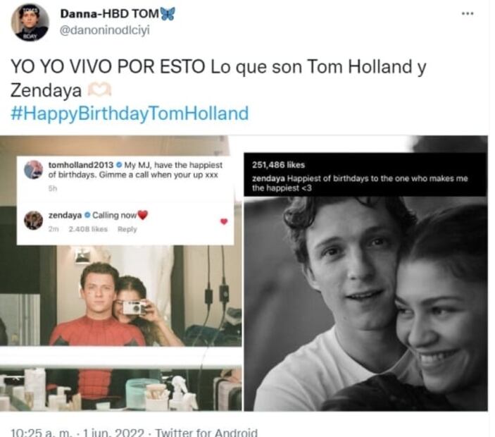 Zendaya y Tom Holland levantan suspiros con foto y romántico mensaje 