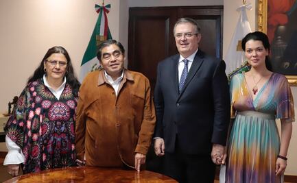 Miguel Barbosa se reúne con el canciller Marcelo Ebrard; "no fue para hablar temas de grilla", dice el canciller