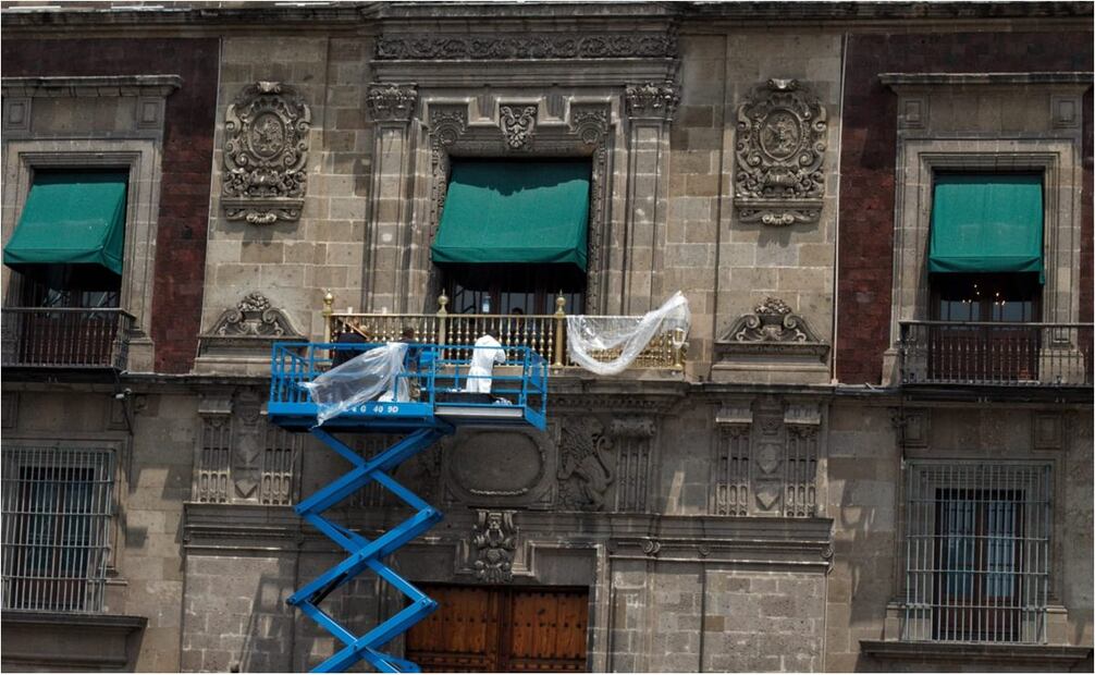 Preparativos para el sexto informe de gobierno de Andrés Manuel López Obrador. Foto: Brenda Martínez/EL UNIVERSAL