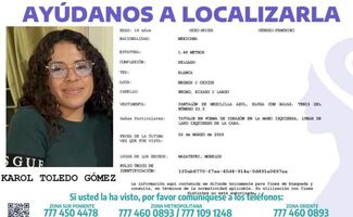 Segunda estudiante de la UAEM desaparece en Morelos; buscan a Karol Toledo, vista por última vez en Mazatepec