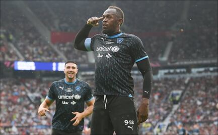 VIDEO: Usain Bolt anota golazo en Old Trafford y su equipo se corona campeón