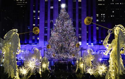 FOTOS: Así fue el encendido del espectacular árbol de Navidad del Rockefeller Center en Nueva York