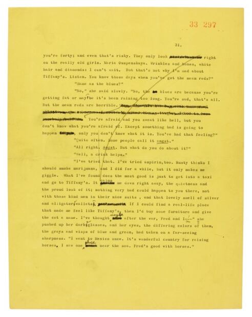 Así es como Truman Capote corrigió su novela "Breakfast at Tiffany's"