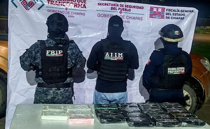 Aseguran camioneta con 20 kilos de droga; realizan operativo en camino rural de Chiapas cerca de Guatemala