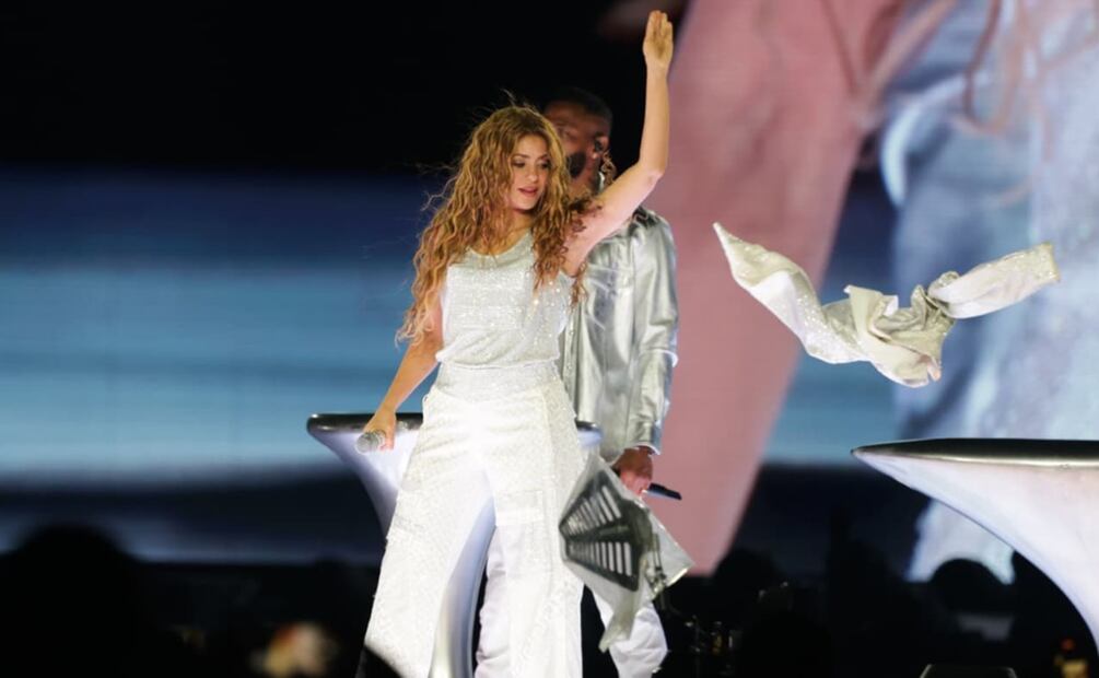 Shakira ofrece su concierto 12 en el Estadio GNP en la Ciudad de México como parte de su gira "Las mujeres ya no lloran".
Foto: Carlos Mejía/EL UNIVERSAL.