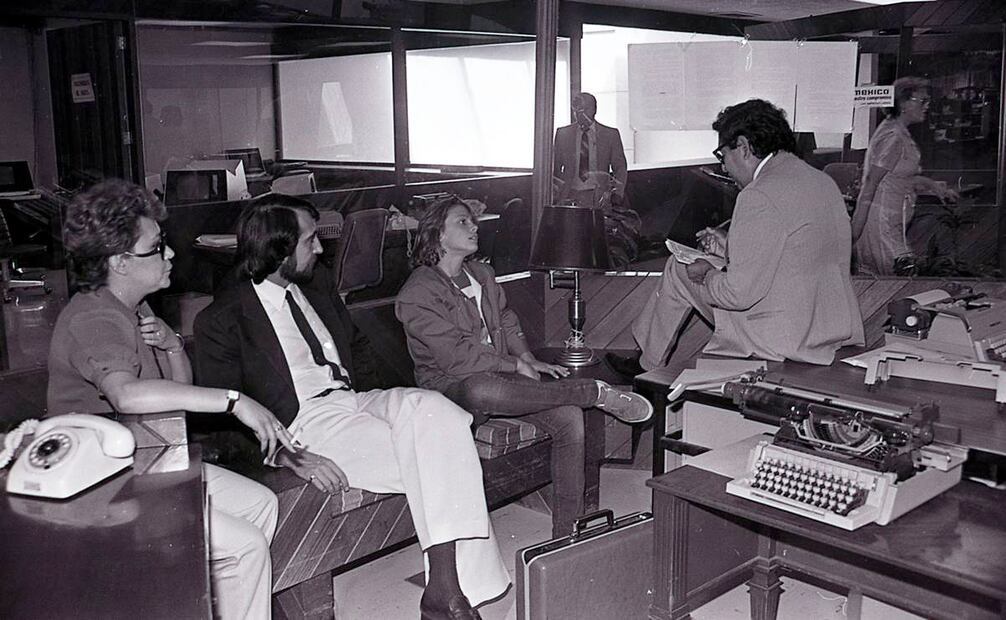 Luis Miguel en la redacción de EL UNIVERSAL en 1983. Fototeca EL UNIVERSAL.