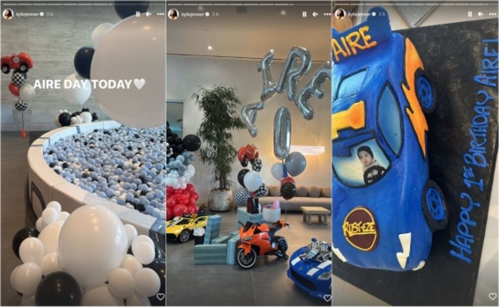 Kylie Jenner festeja a sus hijos; cumplen años con un día de diferencia 