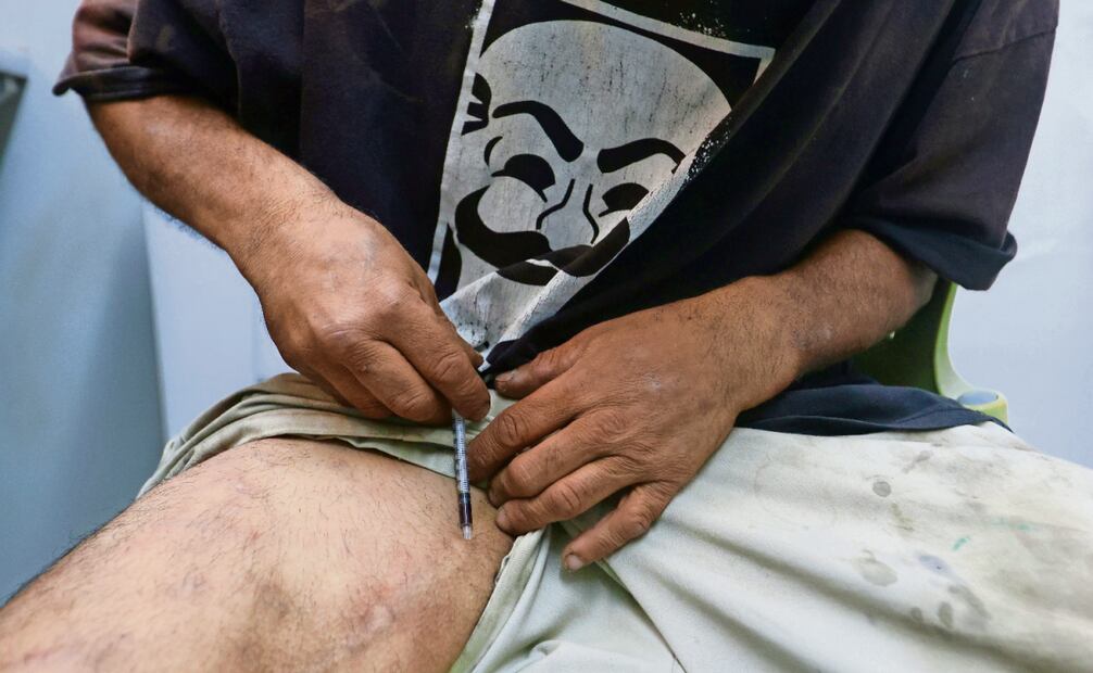 El fentanilo que se queda en la localidad de San Luis Río Colorado y que no pasa a Estados Unidos es consumido por adictos. Foto: Valente Rosas / EL UNIVERSAL