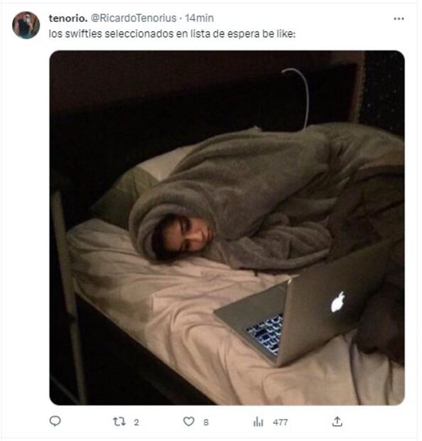 Meme Taylor Swift Lista de Espera