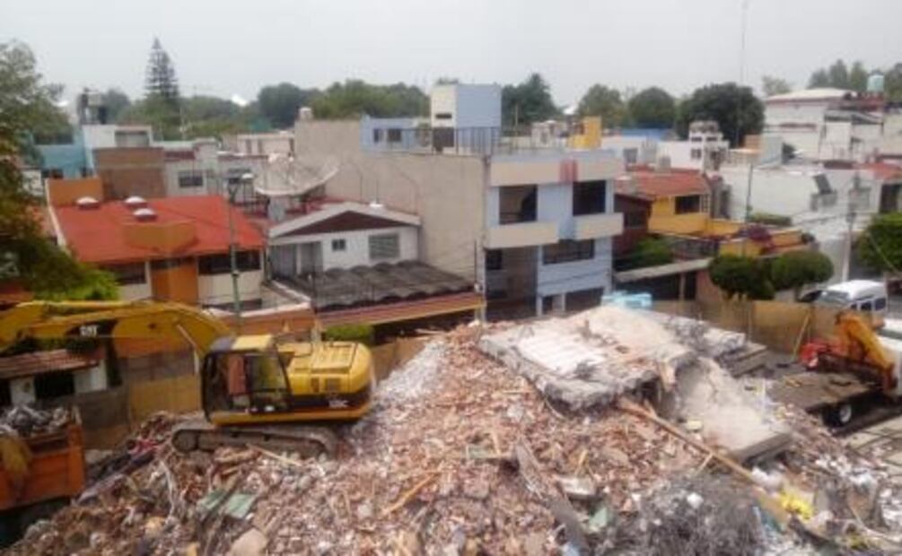 Termina demolición del Colegio Rébsamen en Tlalpan