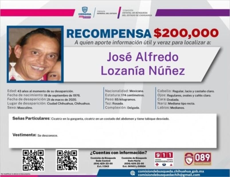 Realizan operativo para localizar a una mujer y 4 hombres desaparecidos en Chihuahua