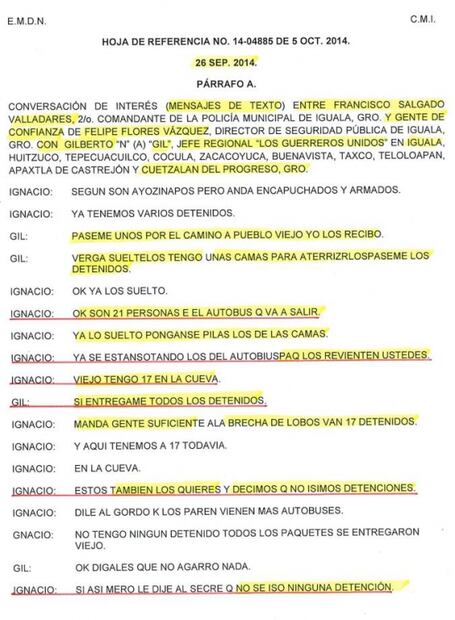 "Tengo a 17 en la cueva"; difunden diálogos de policía y líder de Guerreros Unidos en Caso Ayotzinapa