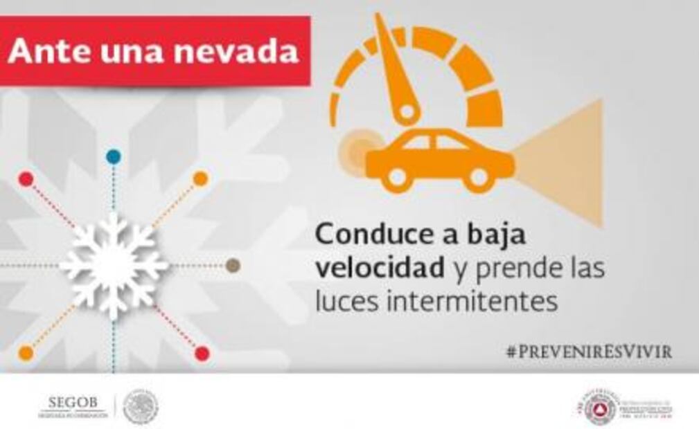 Entérate. Recomendaciones al conducir durante nevadas