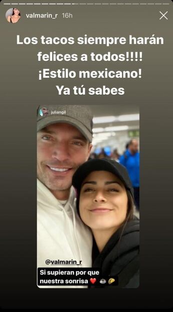 El romántico atardecer de Julián Gil y Valeria Marín