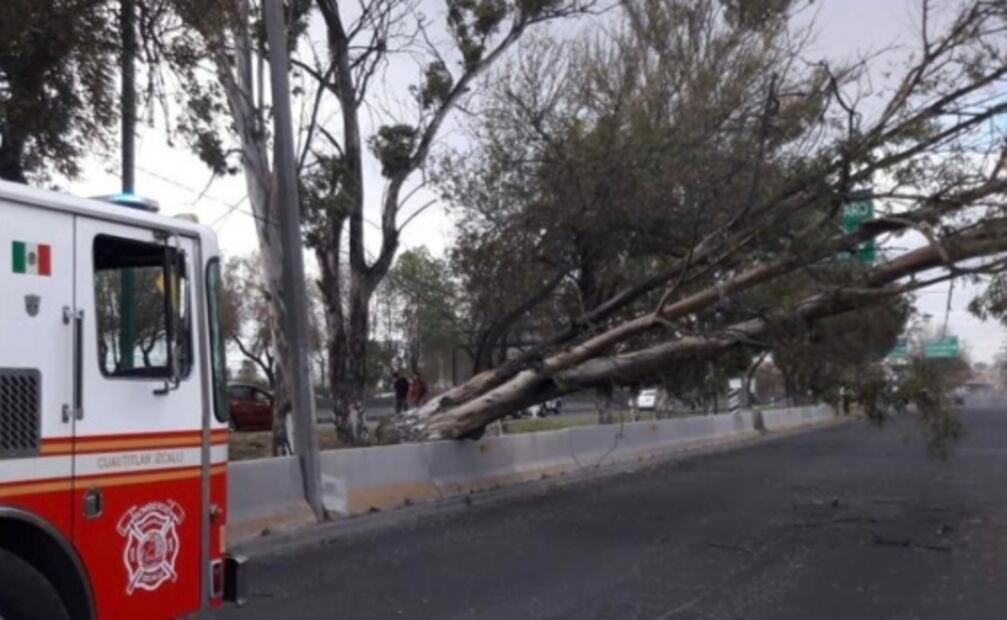 Viento provoca desplome de espectacular de 30 metros en Periférico Norte