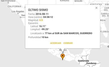 Ocurren sismos de mediana intensidad en cuatro estados