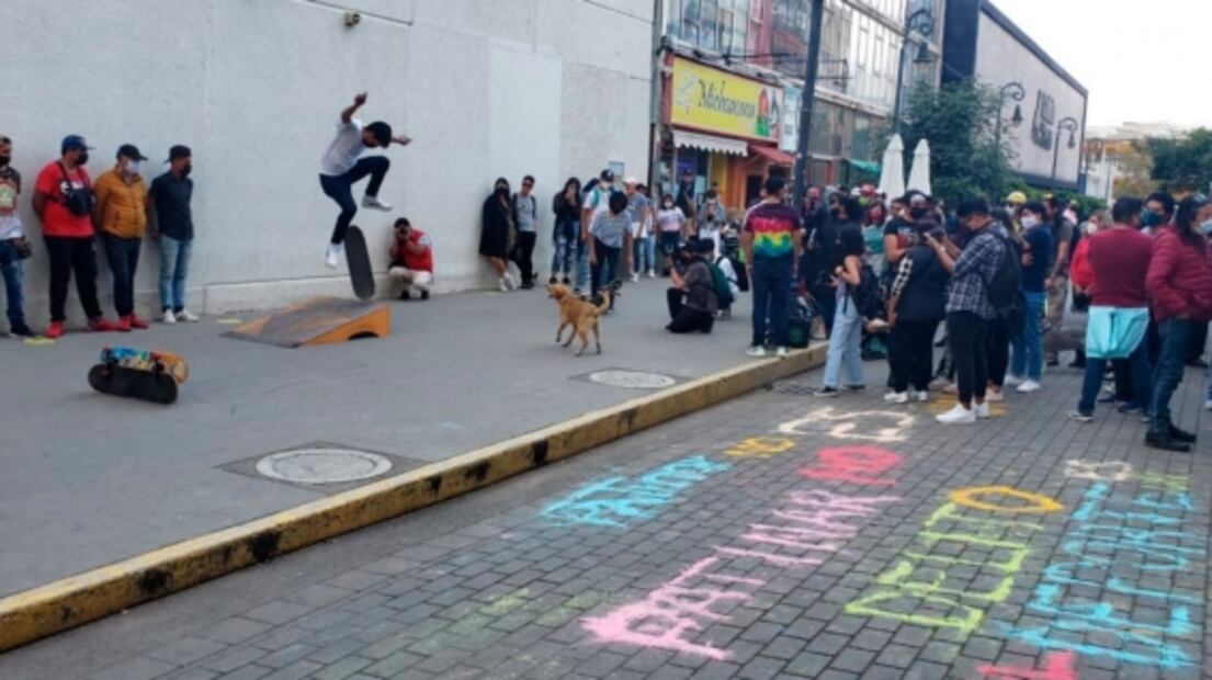 Skaters protestan en Tulancingo tras abuso policial