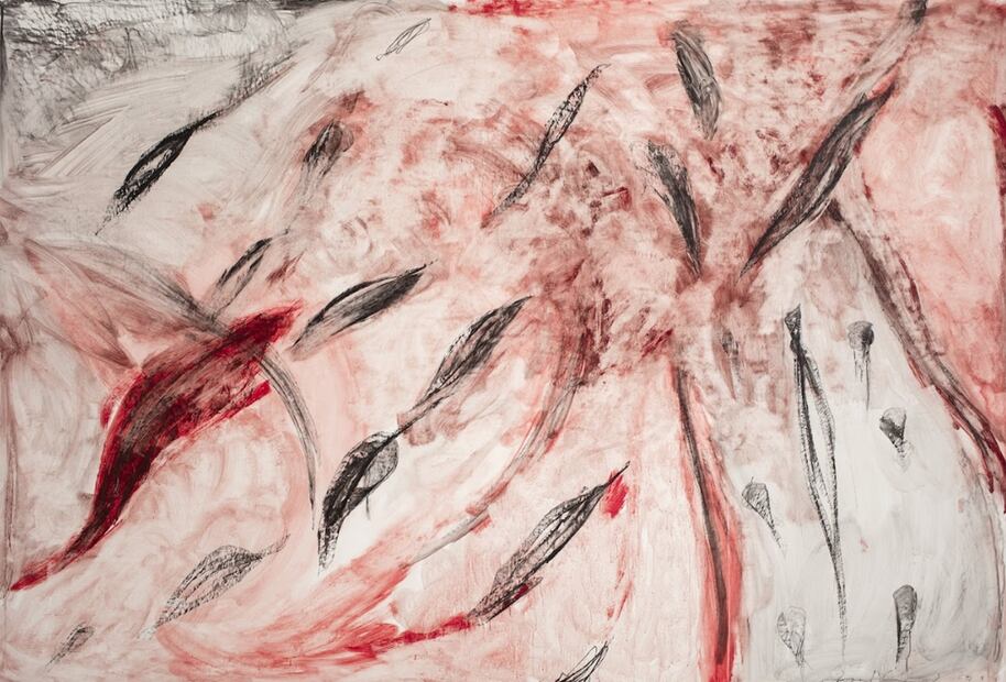 "Fertilidad" (2019), obra del pintor Fernando Leal Audirac. 
Técnica: Temple a la cera caserina y grafito sobre lino.
Foto: Especial