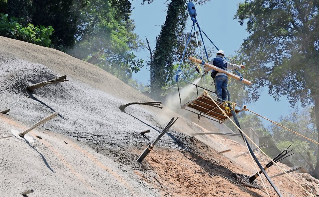 El municipio de Huixquilucan ha estabilizado cinco de los seis taludes marcados como prioritarios por los daños causados por las lluvias de 2024. Foto: Especial
