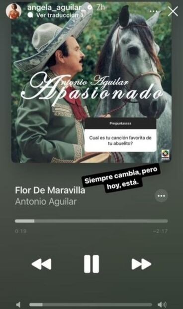 Ángela Aguilar revela para sus fans cuál es la canción favorita de su abuelo y su significado