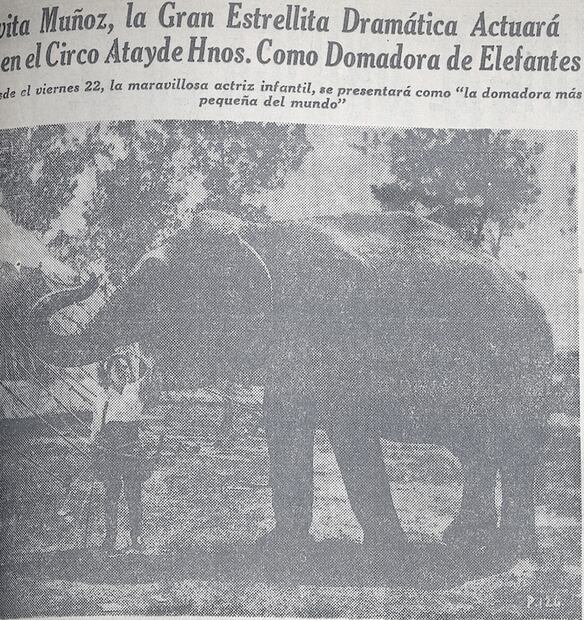 Evita Muñoz "Chachita" tenía un talento innato con los animales. Hemeroteca EL UNIVERSAL.