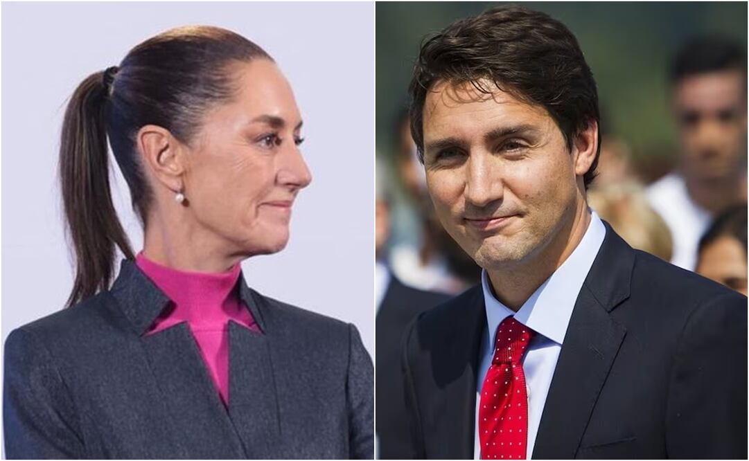 Claudia Sheinbaum y Justin Trudeau. Foto: Especial