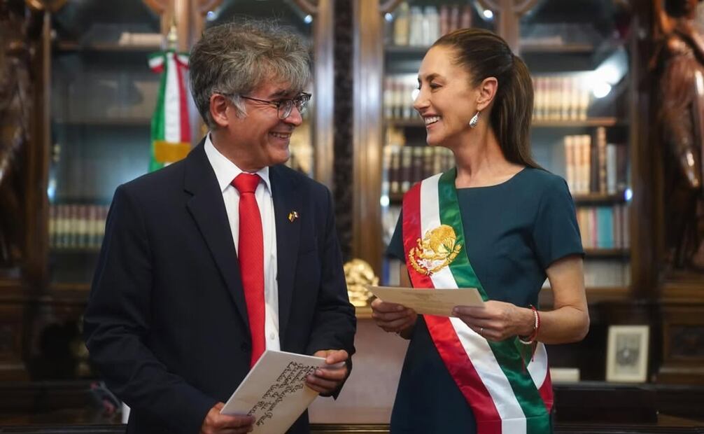 Fernando García, embajador de Colombia en México y Claudia Sheinbaum, presidenta de México. Foto: IG - @embcolombiamex