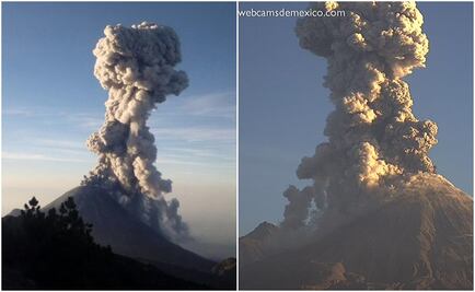 Volcán de Colima lanza fumarola de dos kilómetros