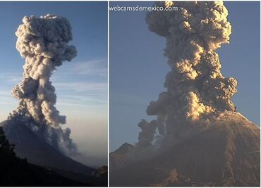 Volcán de Colima lanza fumarola de dos kilómetros