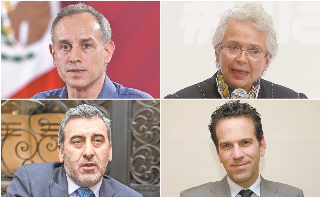 Hugo López-Gatell, subsecretario de Salud; Olga Sánchez Cordero,  secretaria de Gobernación; Edison Lanza, relator Especial Para La Libertad de Expresíón de La CIDH y Carlos Loret de Mola, periodista. Fotos: Archivo El Universal 