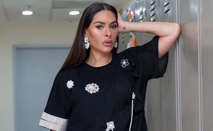 Galilea Montijo luce vestido reciclado con corset metálico en LCDLF México
