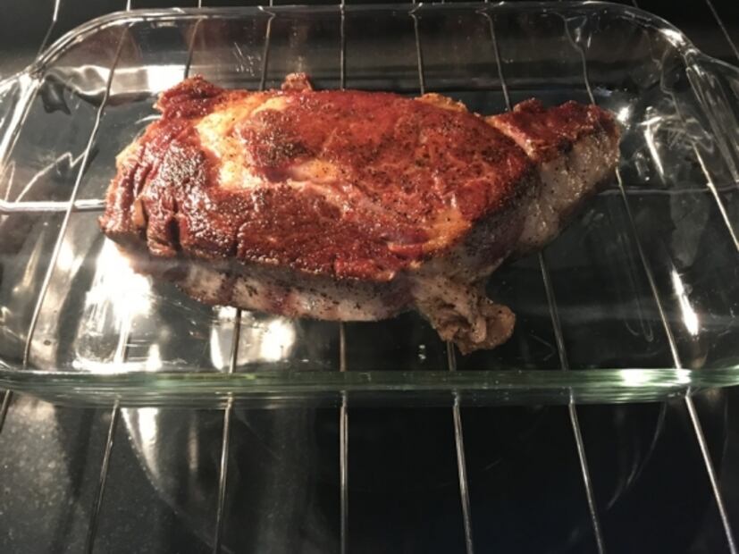 New York steak con crema de hongos y whiskey