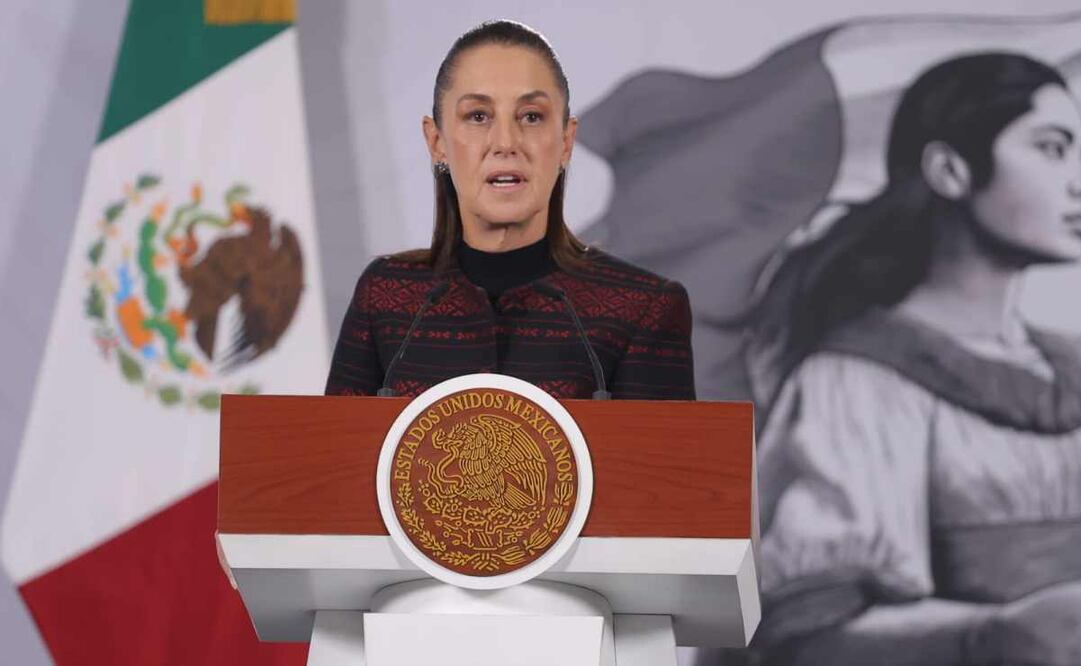 La presidenta Claudia Sheinbaum durante la mañanera del 17 de diciembre del 2025. Foto: Gabriel Pano / EL UNIVERSAL