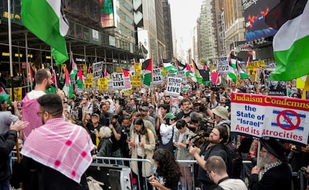 Por lo menos 2 mil personas marchan en Nueva York contra Netanyahu y la guerra de Gaza