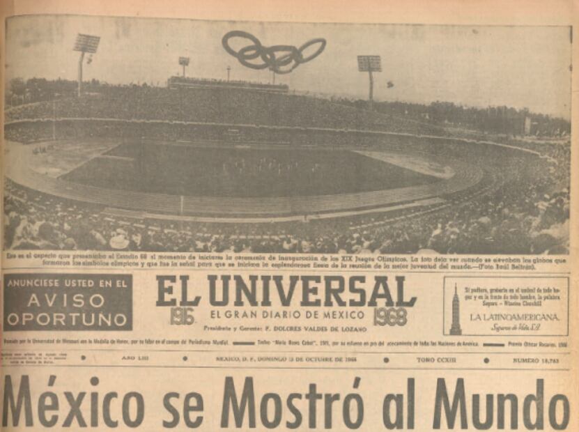 Así iniciaron y concluyeron los Juegos Olímpicos de México 68