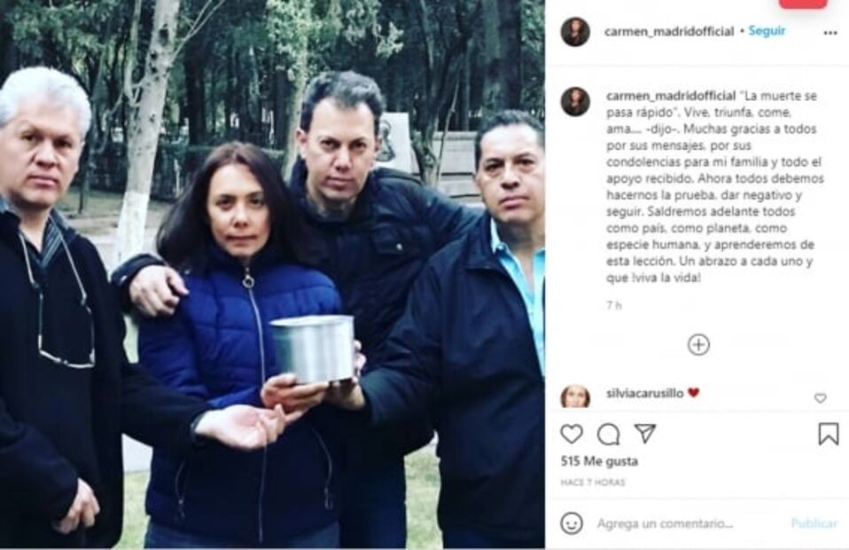 Tras perder a su padre, Carmen Madrid pide a la gente realizarse prueba Covid-19 antes de vacunarse
