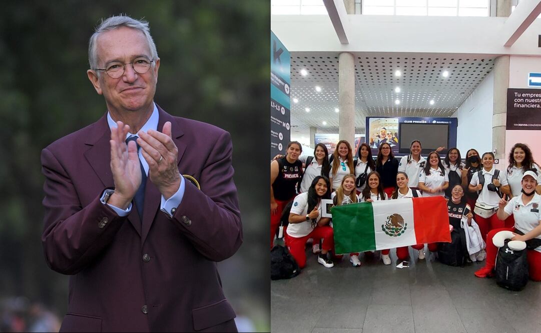 Ricardo Salinas y la Selección Mexicana Femenil de Futbol Americano - FOTO: Especial