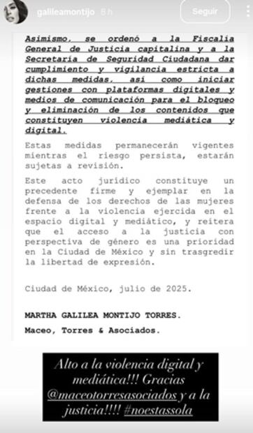 La conductora celebró su victoria legal sobre Javier Ceriani. Foto: Captura de pantalla.