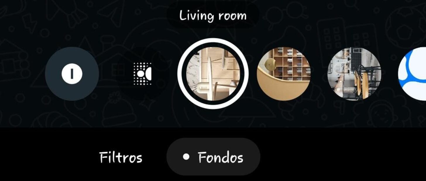 Filtros y fondos de WhatsApp. Foto: Captura de pantalla