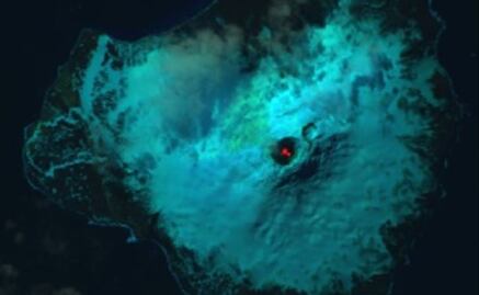 Hallan un lago de lava en una isla remota