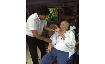 Evo Morales visita a Fidel Castro en La Habana