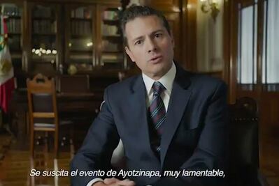 No se alcanzó el objetivo de dar paz, reconoce EPN; normalistas sí fueron incinerados, insiste