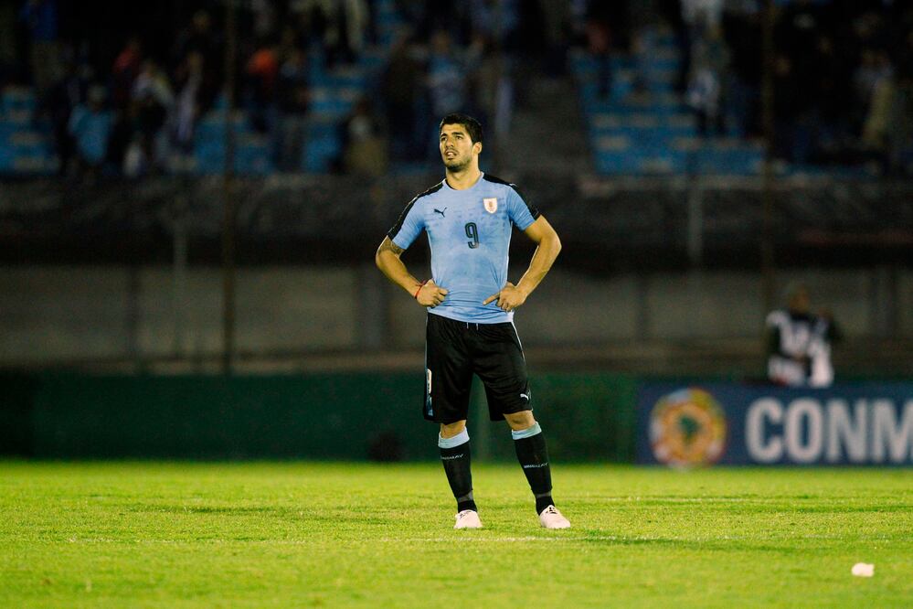 EFE. Luis Suárez en un partido con la Selección de Uruguay