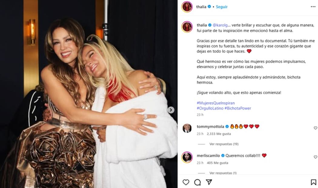 La actriz y cantante respondió al documental de la colombiana. Foto: Instagram.