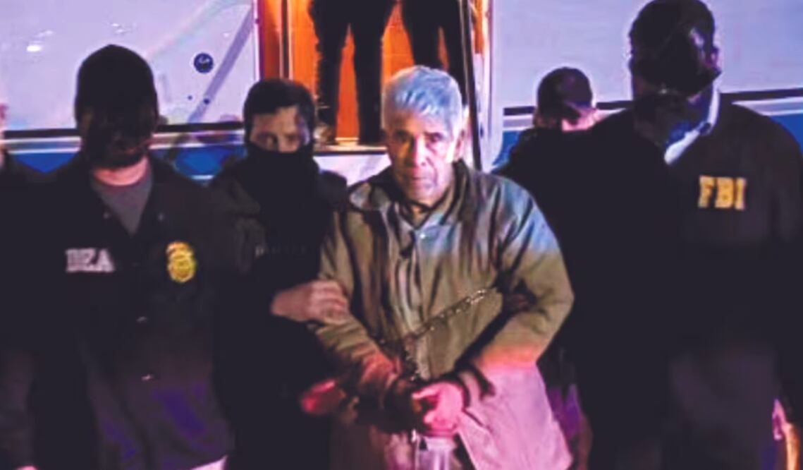 Rafael Caro Quintero llega a Estados Unidos tras extraditado, el 27 de febrero de 2025. Foto Publicada por Drazen Jorgic