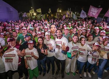 Carlos Peña y Maki Esther Ortiz de la coalición "Sigamos Haciendo Historia", arrasan en las elecciones de Reynosa