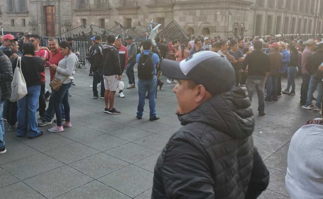 Bloqueo en Palacio Nacional por parte de maestros del CNTE. Foto: Fernanda Rojas / EL UNIVERSAL