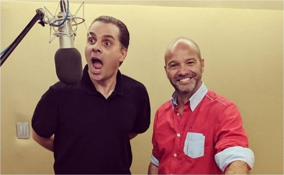 Christian Martinoli y Luis García en grabación - FOTO: ESPECIAL 